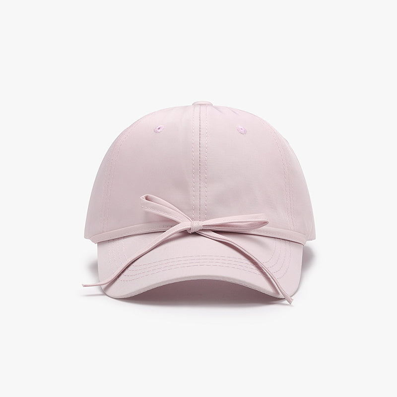 Tied Bow Cotton Baseball Cap 