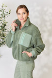 Heimish Full Size Zip Up Collared Neck Jacket 