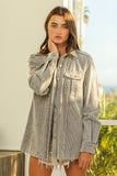 BiBi Button Up Corduroy Shacket 