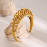18K Gold-Plated Stainless Steel Cutout Bracelet 