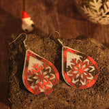 PU Leather Teardrop Shape Earrings 