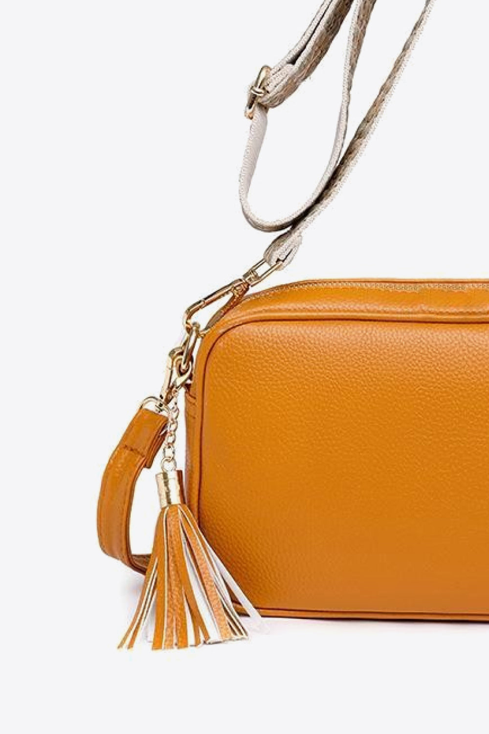 PU Leather Tassel Crossbody Bag 