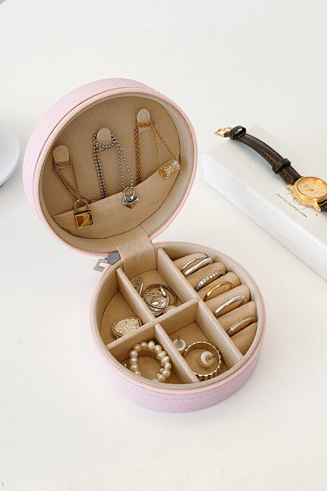 PU Leather Jewelry Storage Box 