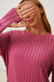 Basic Bae Full Size Ribbed Thumbhole Sleeve T-Shirt 