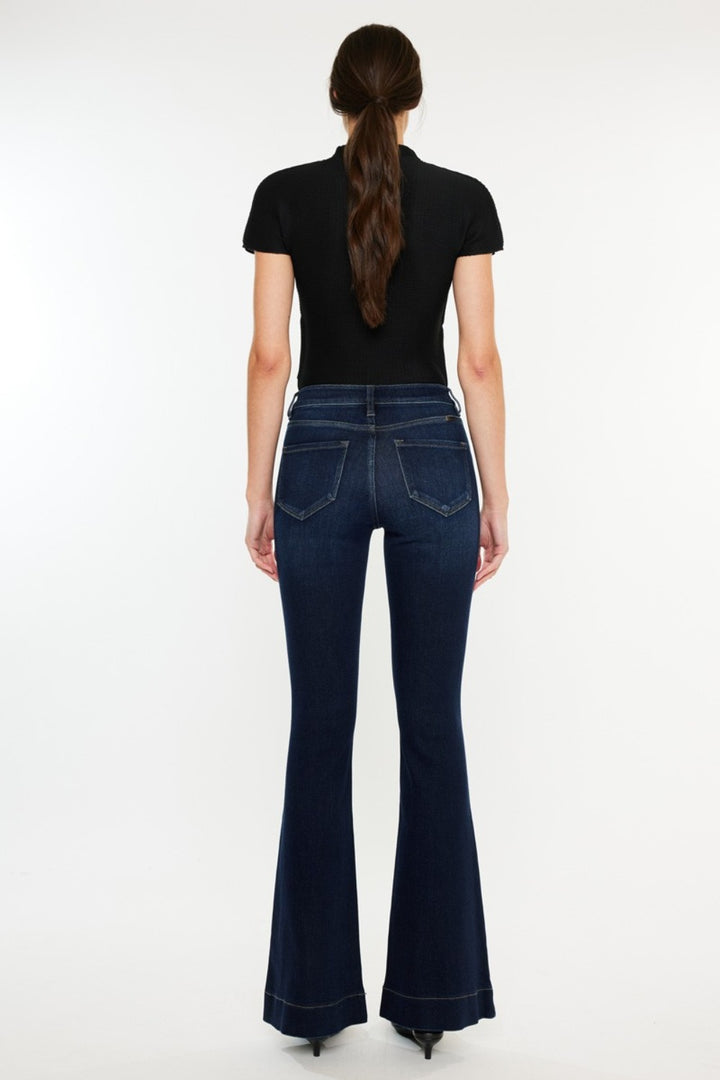 Kancan High Rise Slim Flare Jeans 