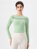 Round Neck Long Sleeve Active T-Shirt 