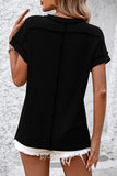 Mandy Striped Round Neck Short Sleeve T-Shirt 