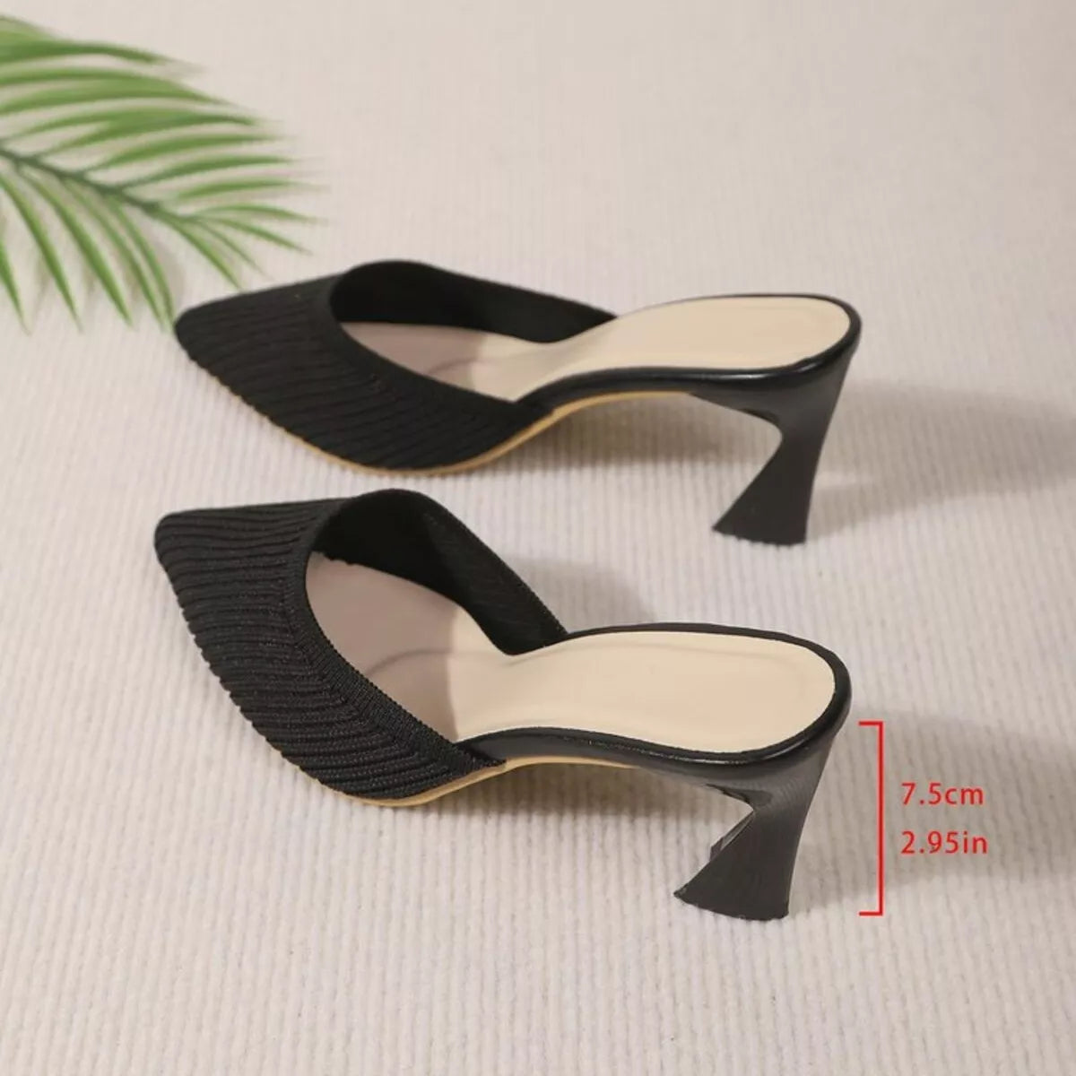 Point Toe Flare Heels Sandals 