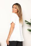 Mandy Swiss Dot Puff Sleeve Square Neck Blouse 