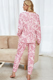 Shiny Tie-Dye Long Sleeve Top and Drawstring Joggers Lounge Set Lingerie & Nightwear