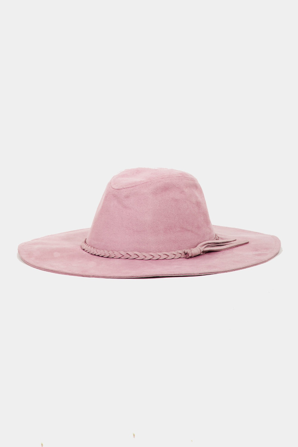 Fame Braided Faux Suede Hat 