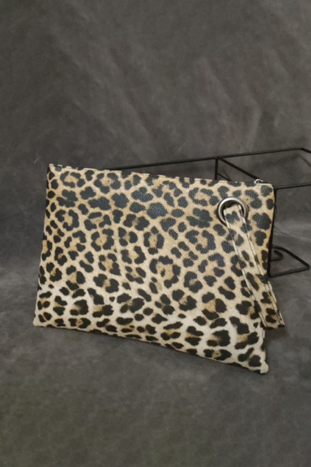 Leopard PU Leather Clutch 