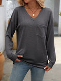 Mandy V-Neck Long Sleeve T-Shirt 