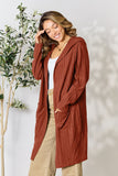 Basic Bae Full Size Hooded Sweater Cardigan 