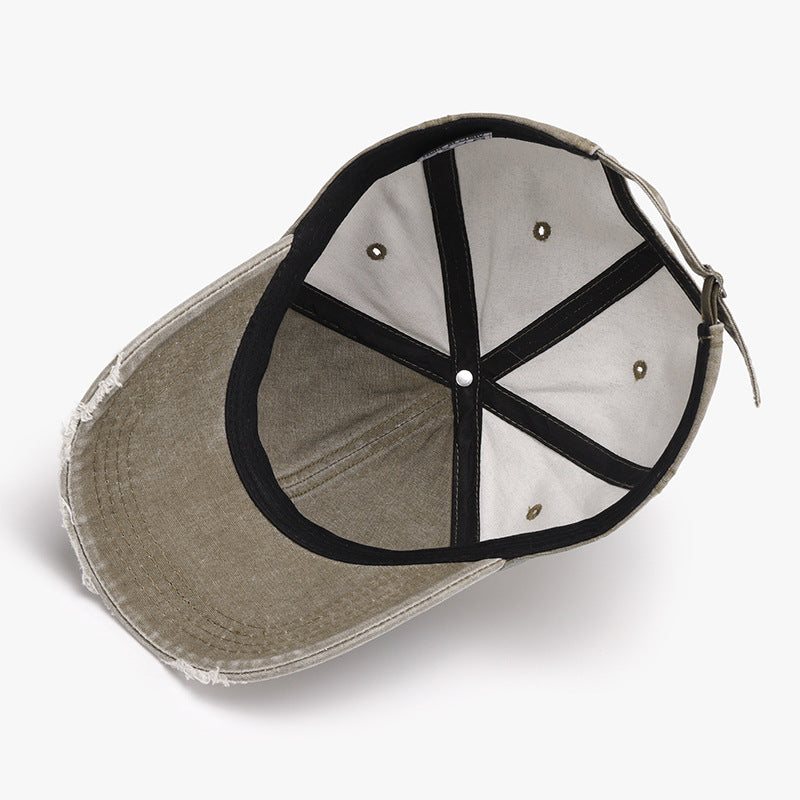Distressed Washed Adjustable Baseball Cap 
