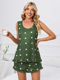 Heart Scoop Neck Tank and Shorts Lounge Set Lingerie & Nightwear