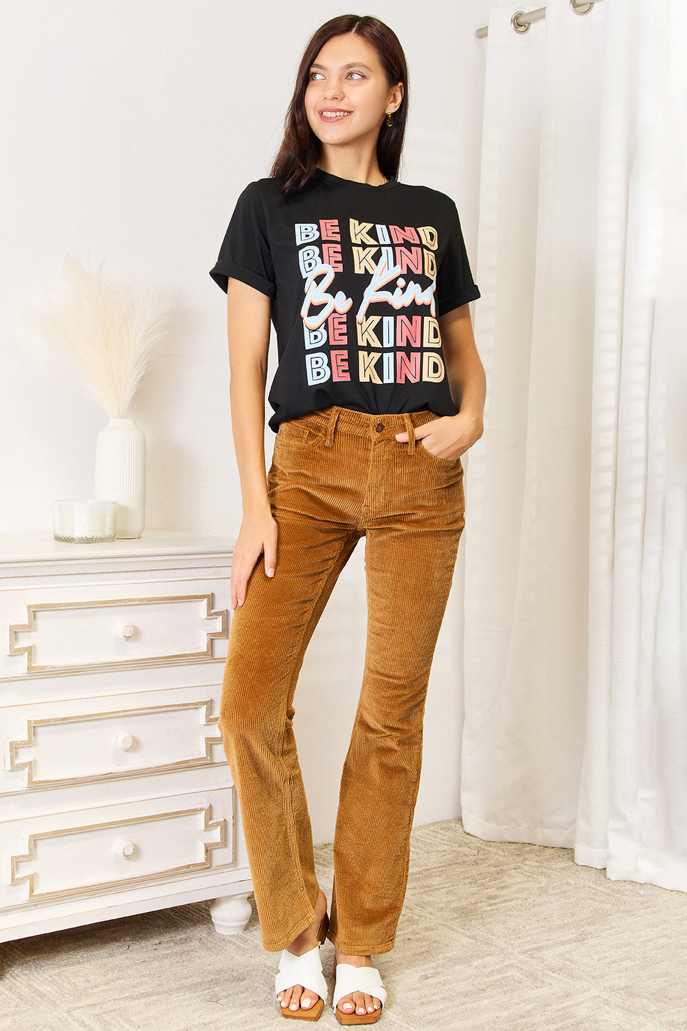 Simply Love BE KIND Graphic Round Neck T-Shirt 