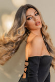 13*2" Lace Front Wigs Synthetic Long Wave 26" 150% Density 