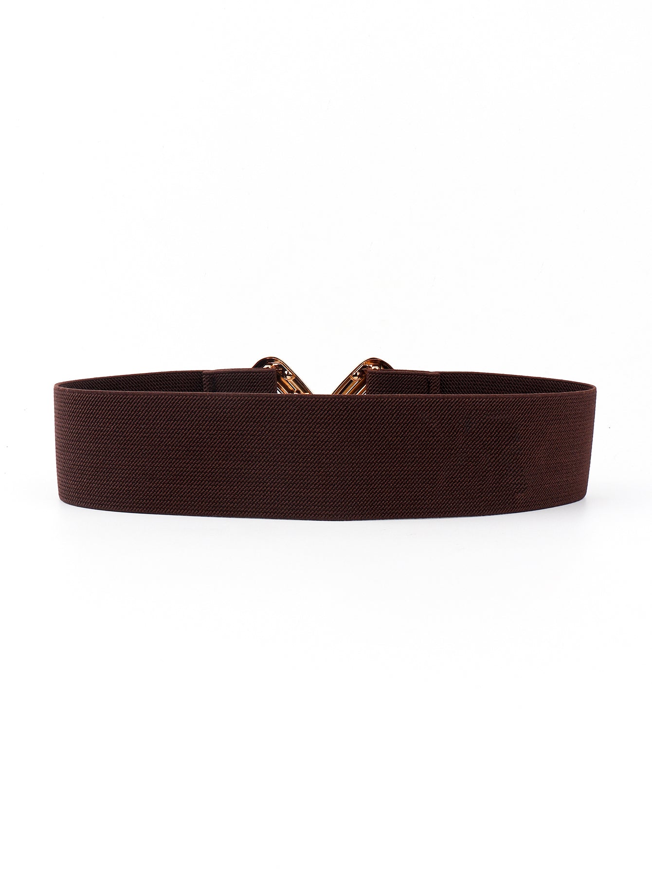 Geometric Buckle Elastic Wide Belt 