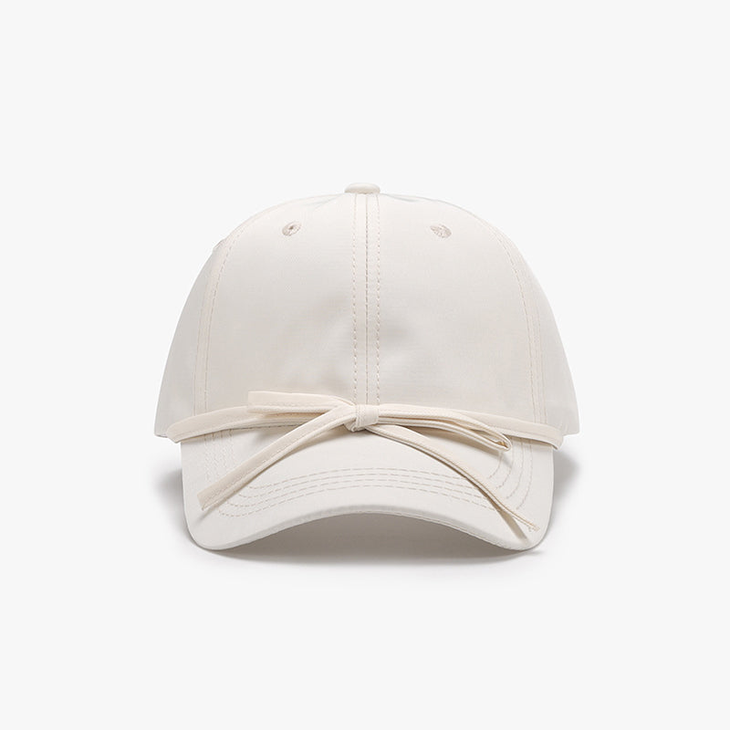 Tied Bow Cotton Baseball Cap 