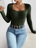 Honey Ribbed Long Sleeve T-Shirt 
