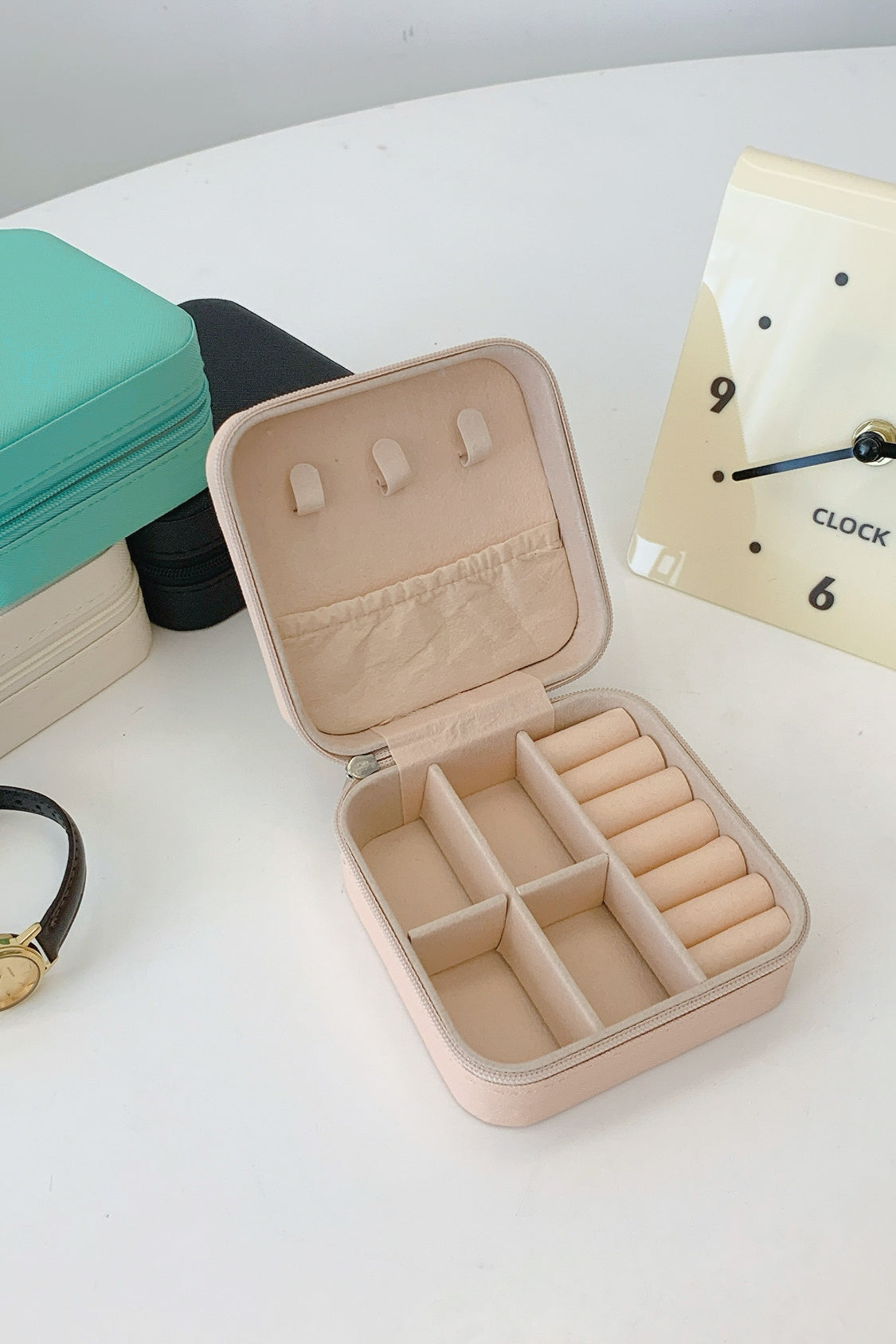 PU Leather Square Jewelry Box 