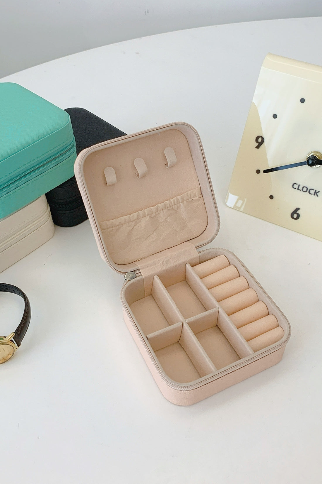 PU Leather Square Jewelry Box 