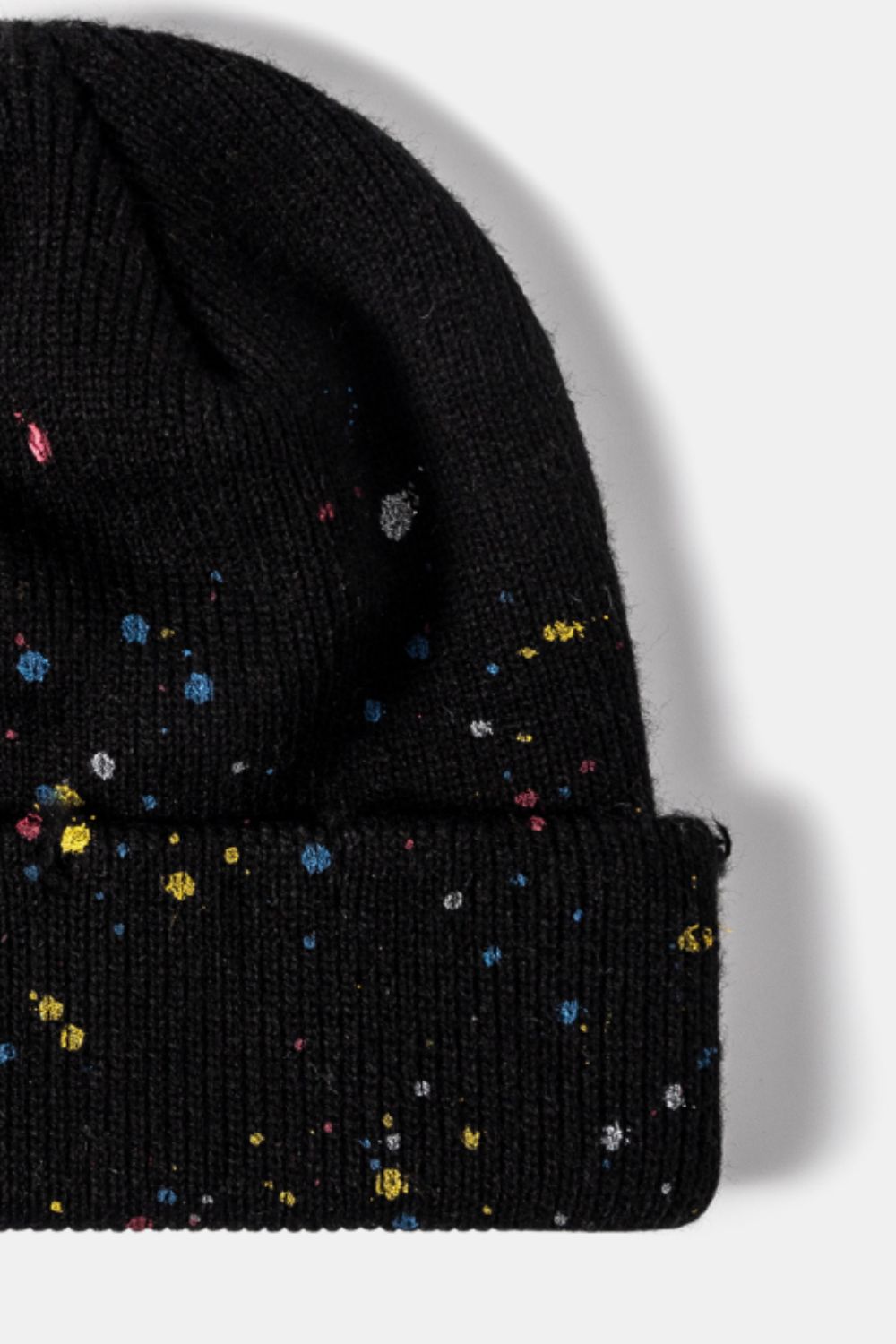 Confetti Rib-Knit Cuff Beanie 