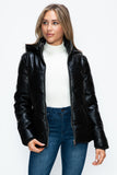 How Dare U Pocketed Zip Up Puffer Jacket with Removable Hood 
