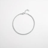 925 Sterling Silver Inlaid Zircon Bracelet 