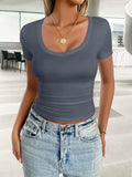 Devine Scoop Neck Short Sleeve T-Shirt 