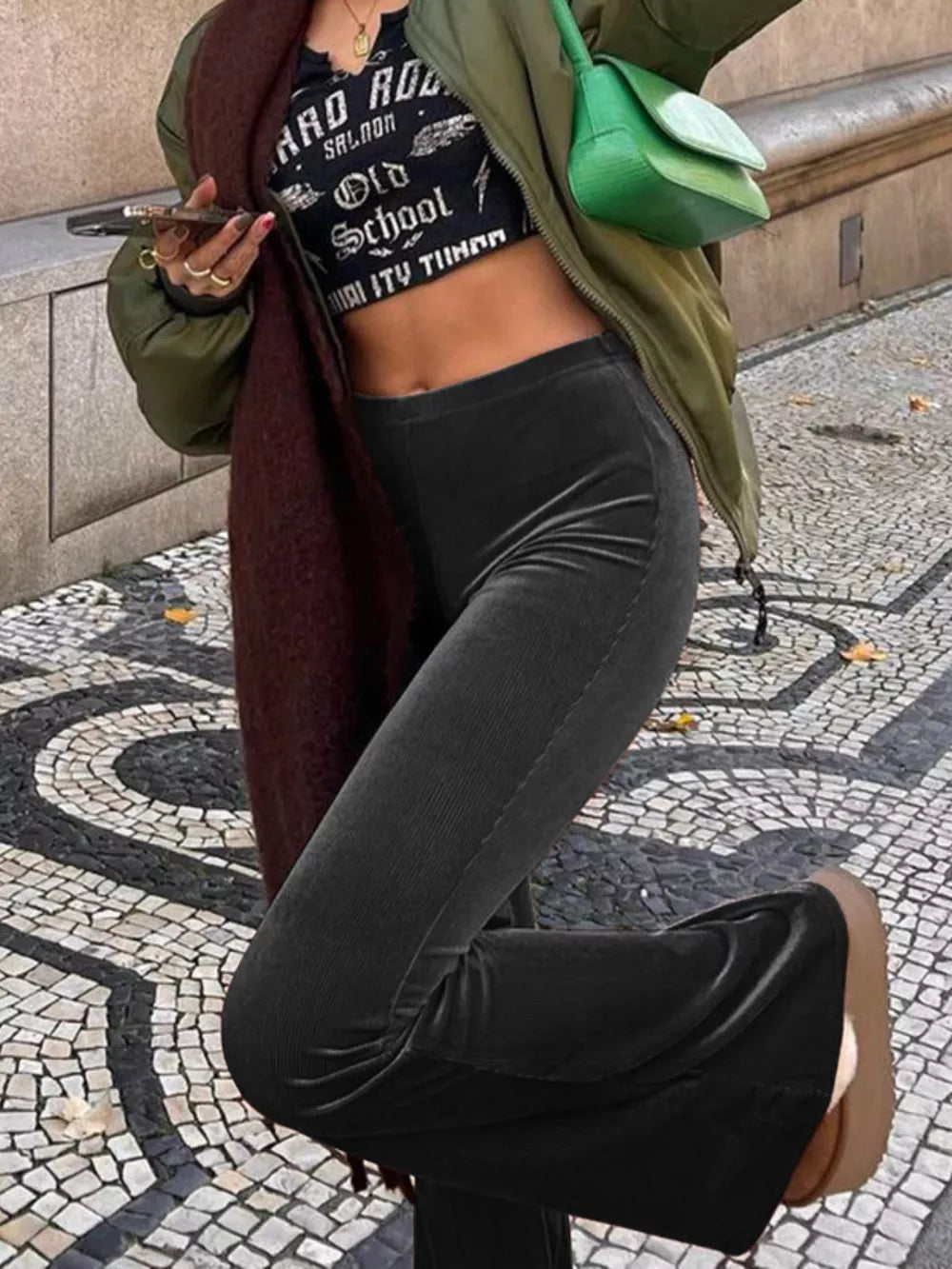 High Waist Flare Pants 