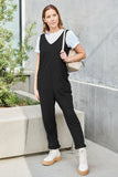 Double Take Full Size Sleeveless Straight Jumpsuit 