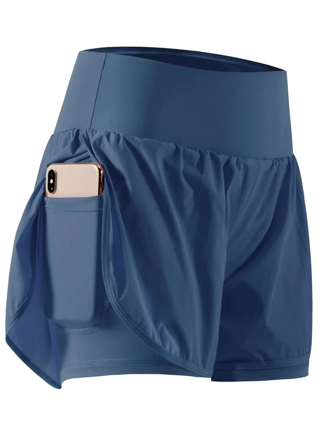 Pocketed High Waist Active Shorts 