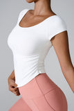 Round Neck Short Sleeve Active T-Shirt 