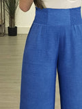 Plus Size High Waist Wide Leg Pants 