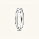 925 Sterling Silver Inlaid Moissanite Ring 