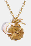 Constellation and Moon Pendant Copper Necklace 
