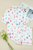 Printed Short Sleeve Top and Shorts Lounge Set Lingerie & Nightwear
