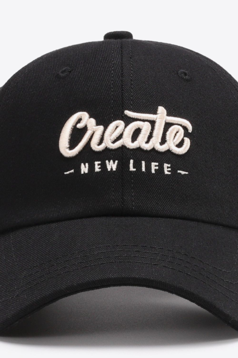 CREATE NEW LIFE Adjustable Cotton Baseball Cap 