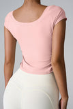 Round Neck Short Sleeve Active T-Shirt 