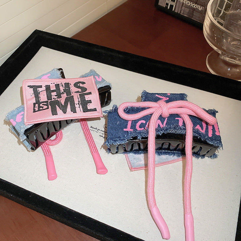 Acrylic Braided Rope Hair Claw Clip 