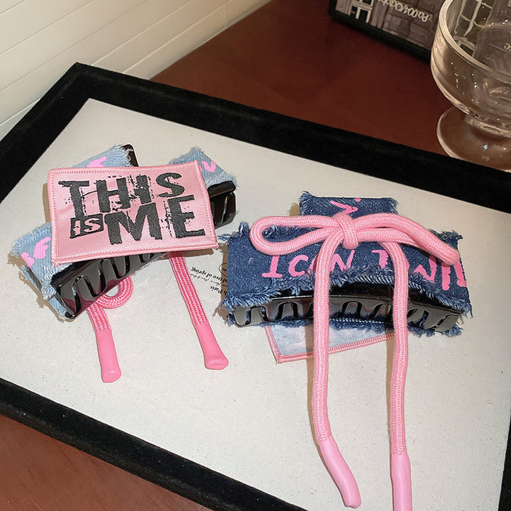 Acrylic Braided Rope Hair Claw Clip 