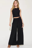 Basic Bae Full Size Ribbed Tank and Wide Leg Pants Set 