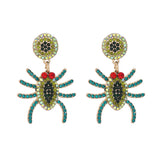 Spider Rhinestone Alloy Earrings 