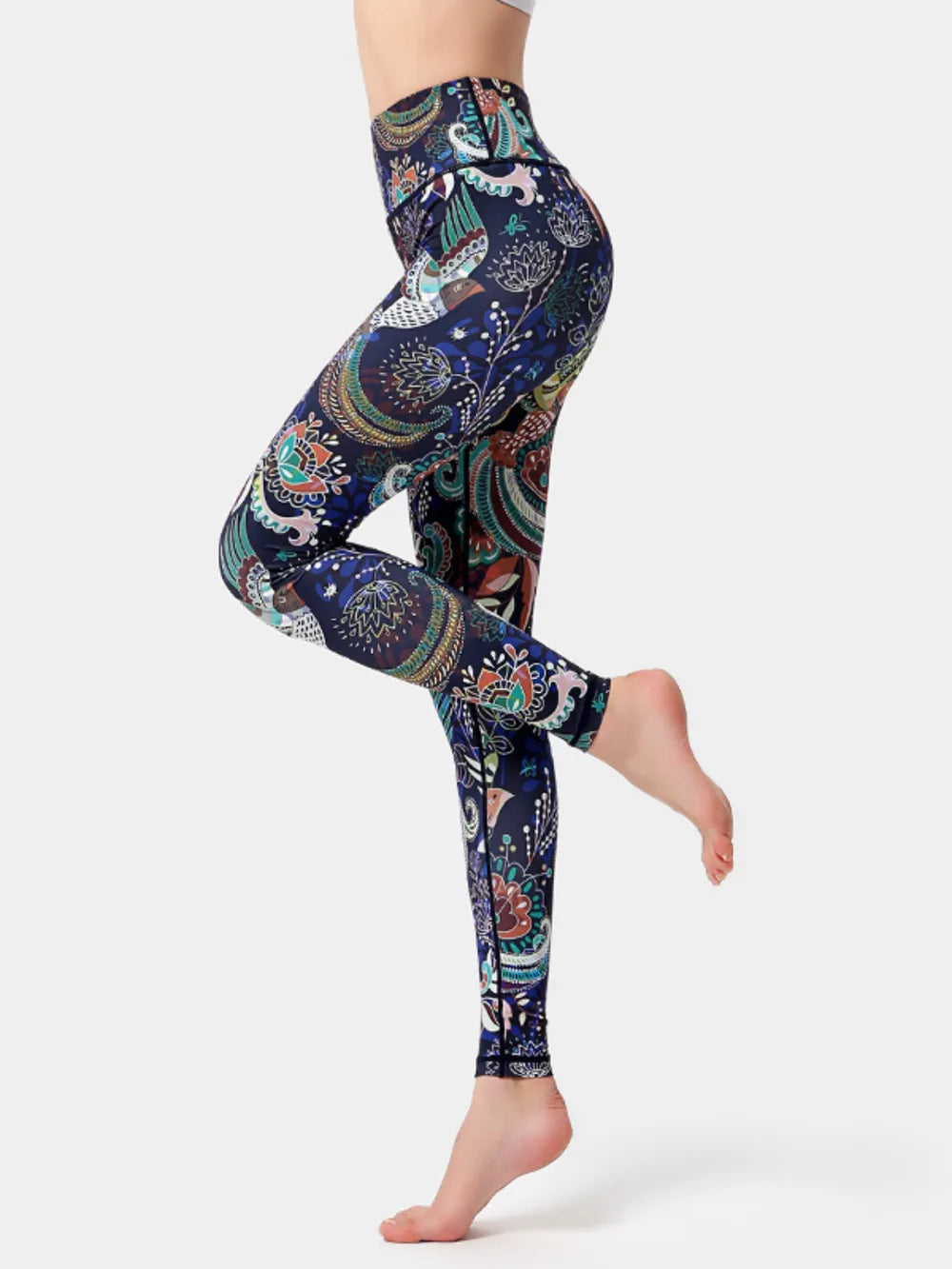 Printed High Waist Active Leggings 