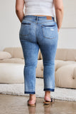 Judy Blue Full Size Release Hem Cropped Bootcut Jeans 