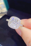 3 Carat Moissanite 925 Sterling Silver Square Ring 