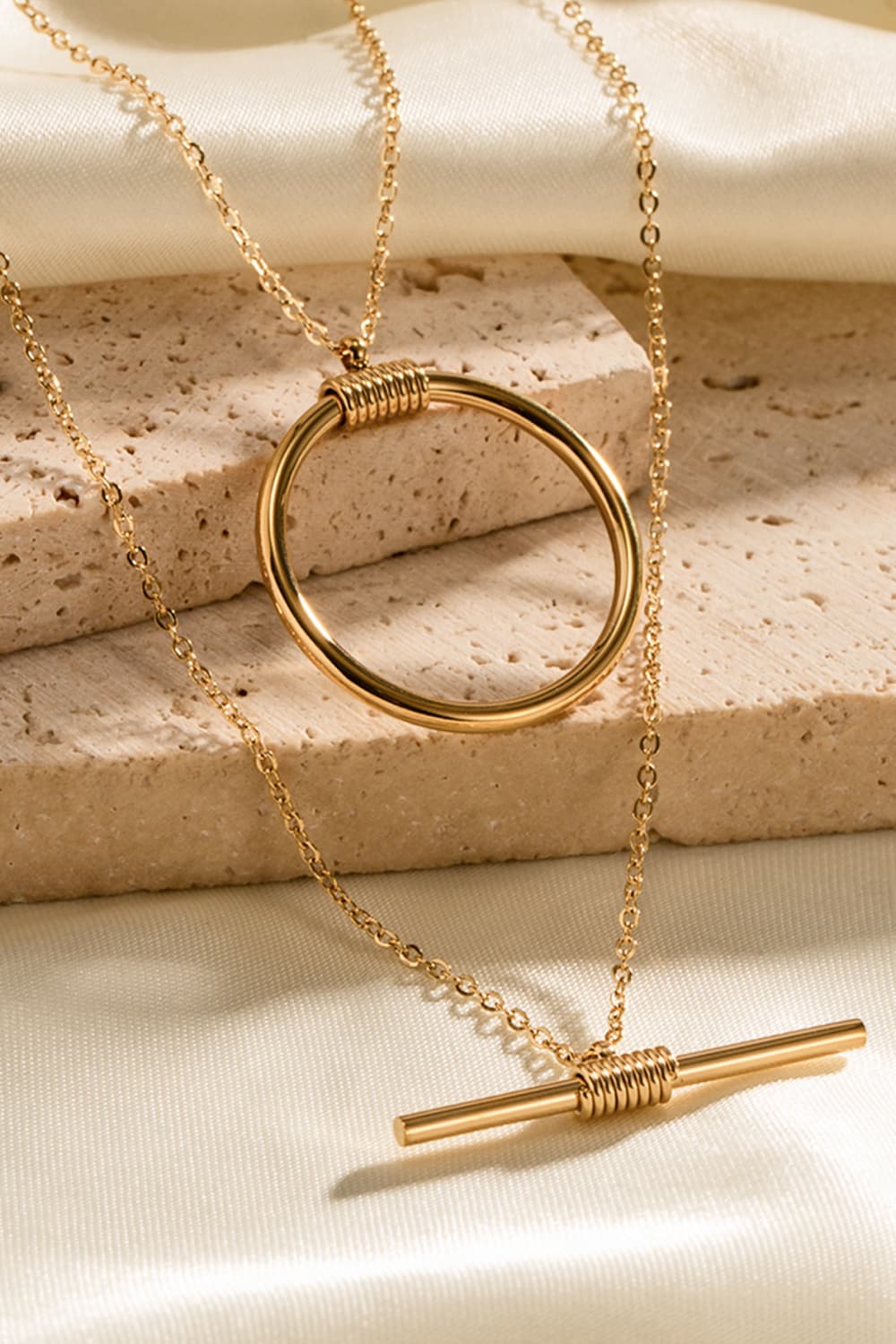 Double-Layered Stainless Steel Necklace 