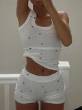 Ribbed Tank Top and Shorts Active Set 